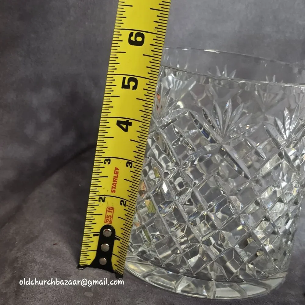 Vtg Presscut Lead Crystal Biscuit/ Cookie Jar with Lid 8